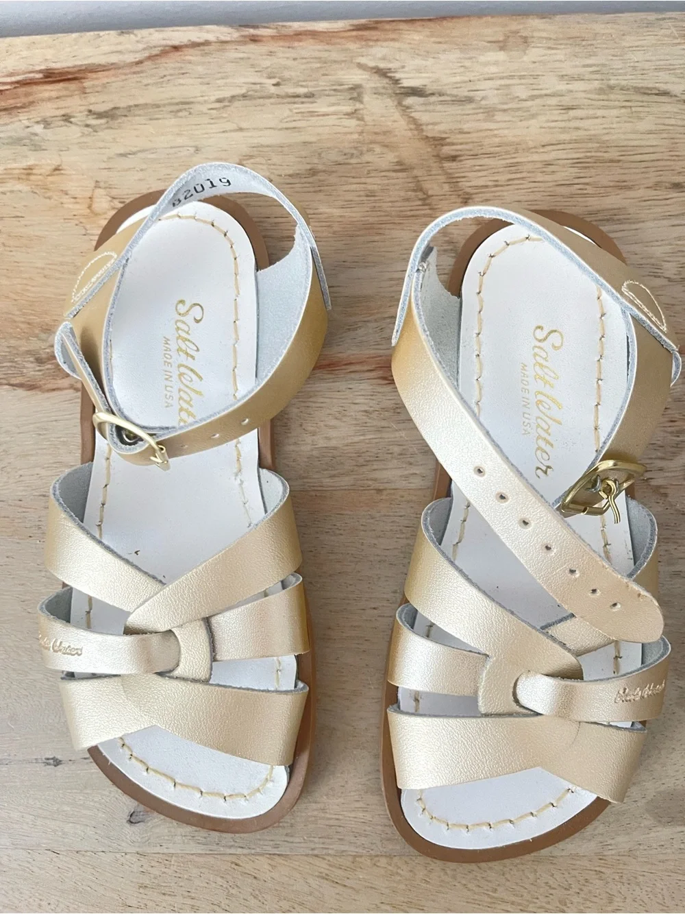 Salt Water Kids Metallic Gold Strappy Sandals